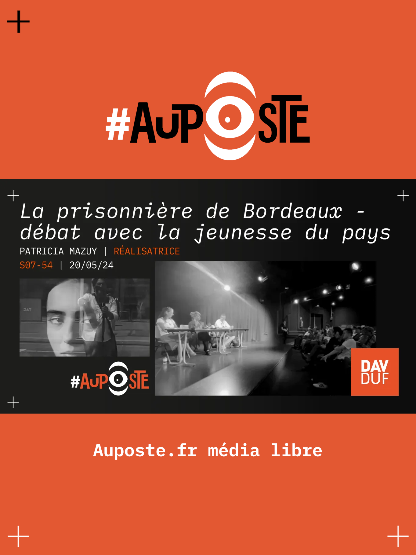 #AuPoste au Festival de #Cannes2024 - s07#54 - Patricia Mazuy à la Quinzaine en actions - puis Louise Ylla-Somers & Jumaï Laguna  - 20 mai 2024