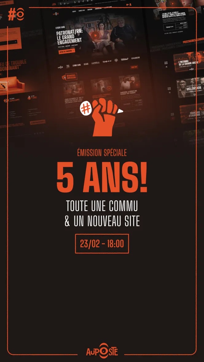 #AuPutain 5 ANS !  Par David Dufresne le 23/02/2026 - S11E26 - Lundi 23 Février 2026